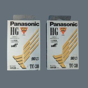 5/$25 Vintage Panasonic HG VHS-C Camcorder Tapes – TC-30 (90 min)